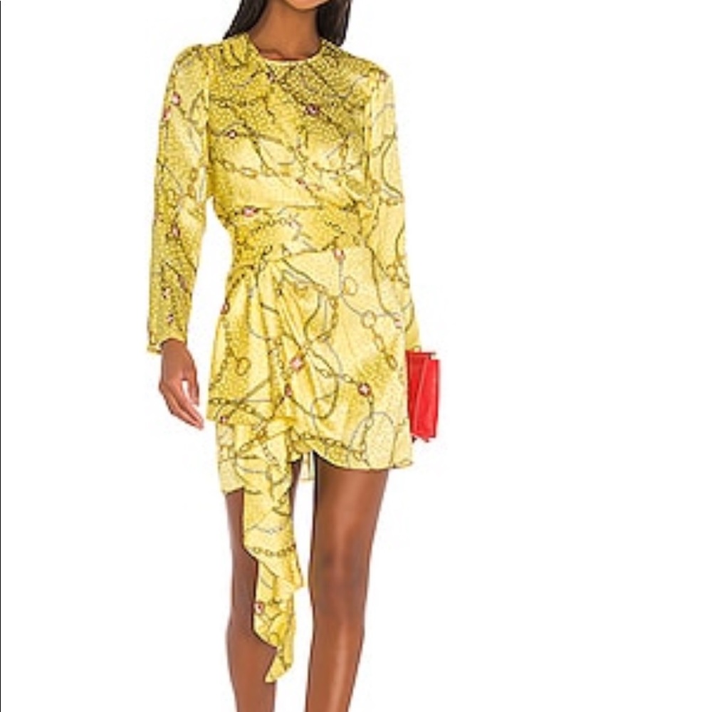 Ronny Kobo Collection Yellow Mini Dress